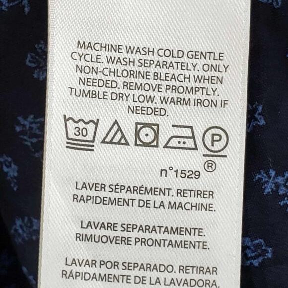 Polo Ralph Lauren Oxford Shirt Mens Size Large L Button Down Blue Floral Slim - Picture 7 of 11